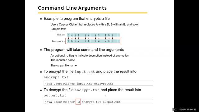 Big Java Chapter 11 part 2 Command Line Arguments смотреть онлайн