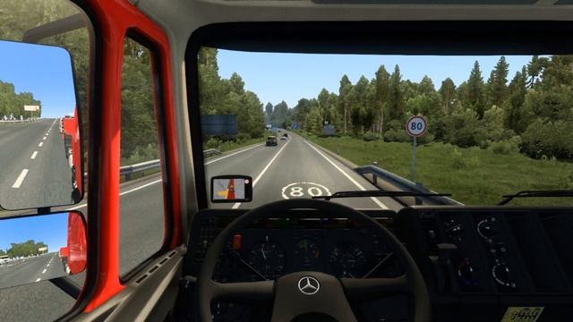 ETS 2 MOD (1.46) Mercedes-Benz SK2553 V8 8x4 Transport Concrete Beams From Luga to Pskov смотреть онлайн