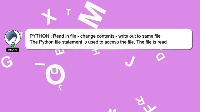 PYTHON : Read in file - change contents - write out to same file смотреть онлайн