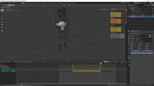 Хватаем и кидаем предмет персонажем | Child of и Visual keys | Blender tutorial смотреть онлайн