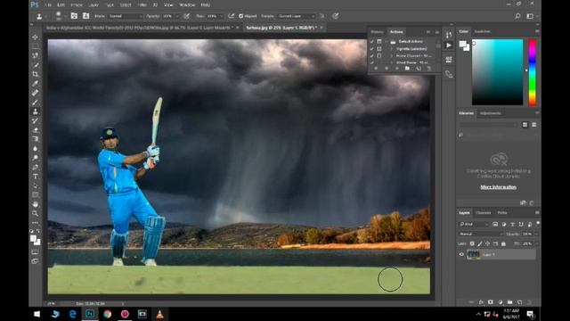 Photoshop Manipulation Tutorial CC 2017 of the Legend of Cricket M.S. Dhoni смотреть онлайн