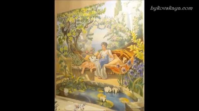 Роспись стен. Как сделать копию картины. Этапы создания *Необычный декор стен своими руками* смотреть онлайн
