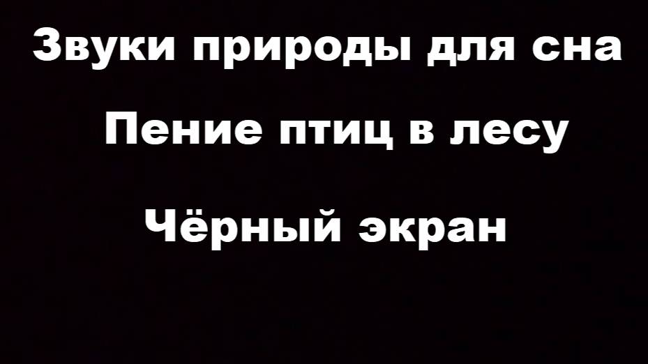Звуки природы для сна Пение птиц в лесу Шум дождя Чёрный экран смотреть онлайн