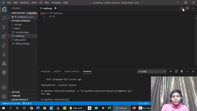 3 python comments and maths смотреть онлайн