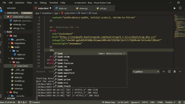 2- Django Blog, static files,bootstrap,fontawesome integration| بناء مدونة ب دجانجو ,تفعيل بوتستراب смотреть онлайн