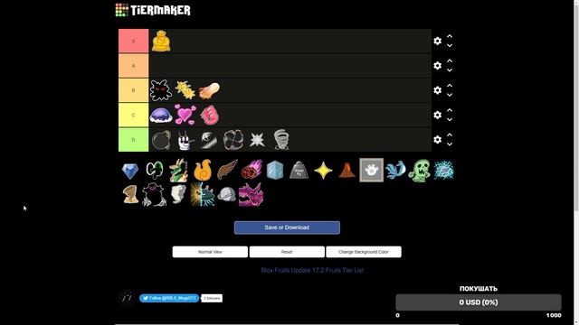 ТОП ФАРМ ТИЕР ЛИСТ БЛОКС ФРУТС (Blox Fruit Tier list) ГАЙД смотреть онлайн