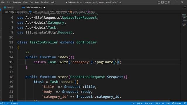 CRUD Application ب Laravel 9 and React js -9- (Display Pagination) | Moroccan Darija смотреть онлайн