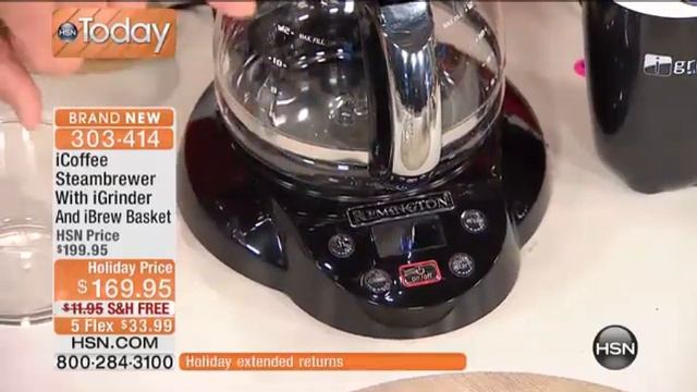 iCoffee Steambrewer with iGrinder and iBrew Basket смотреть онлайн