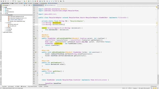 Filter RecyclerView using Search View | Android смотреть онлайн