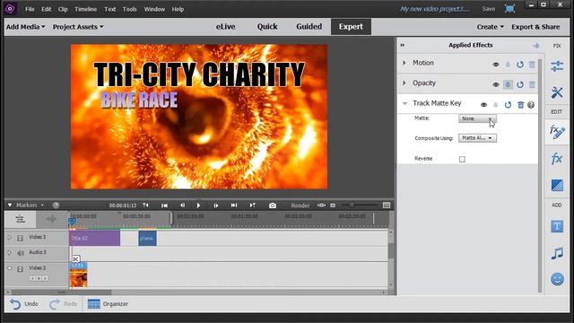 Premiere Elements - Getting started with the track matte key effect смотреть онлайн