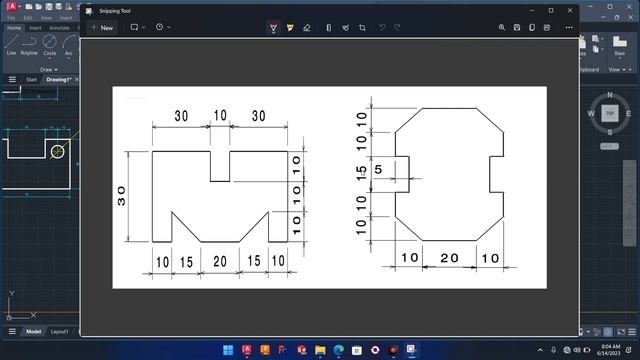 Ex 6 || autocad 2D || chapter 1 смотреть онлайн