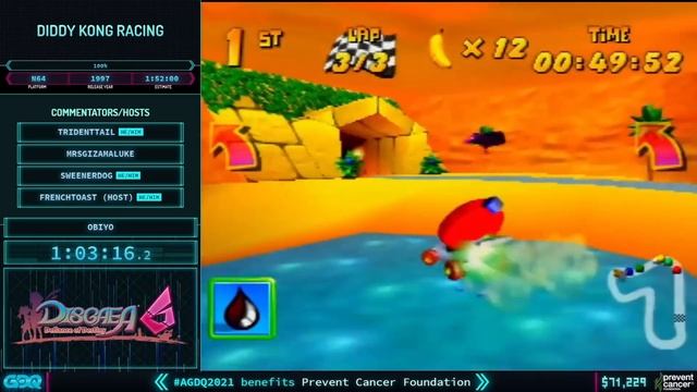 Diddy Kong Racing by Obiyo in 1:47:42 - Awesome Games Done Quick 2021 Online смотреть онлайн