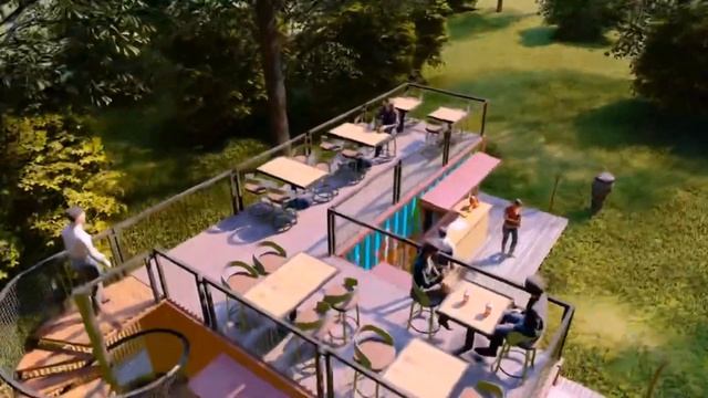 Amazing Tiki Bar Made From a 20' Shipping Container | Interview & Tour смотреть онлайн