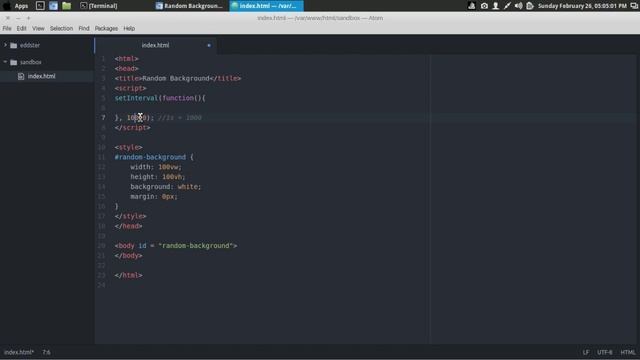 How to create a random color background with JavaScript and HTML? смотреть онлайн