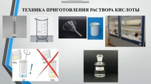 Кузьмич Е.С.  Приготовление раствора кислоты и установка точной концентрации.