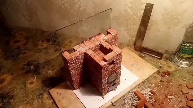 "Т" образная печь из мини кирпича с высоким КПД! смотреть онлайн