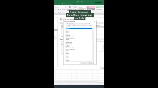 Change the display language in excel смотреть онлайн