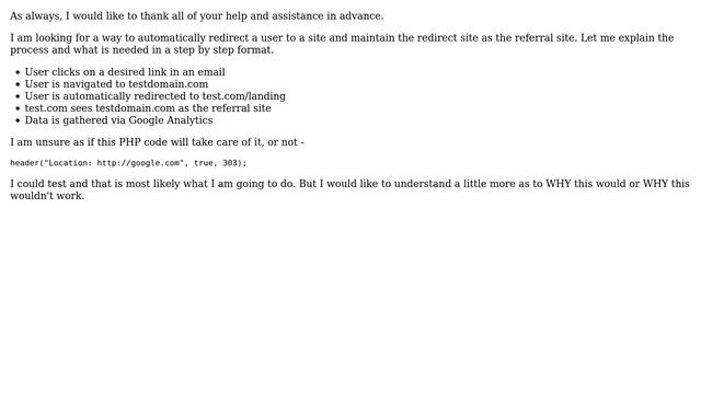 Automatic server redirect that passes through as the referring site (2 Solutions!!) смотреть онлайн