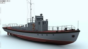 3D модель. Катер пр.376. "Ярославец".