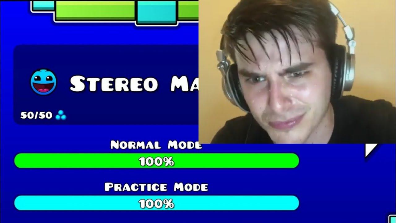 Спидранер проходит Stereo Madness | Geometry Dash смотреть онлайн
