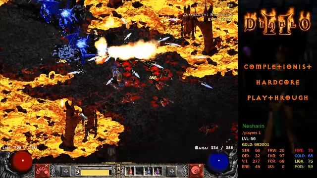 [D2 #17] Diablo 2 Completionist Hardcore Playthrough - Hell Freezes Over (Nightmare Act IV) смотреть онлайн