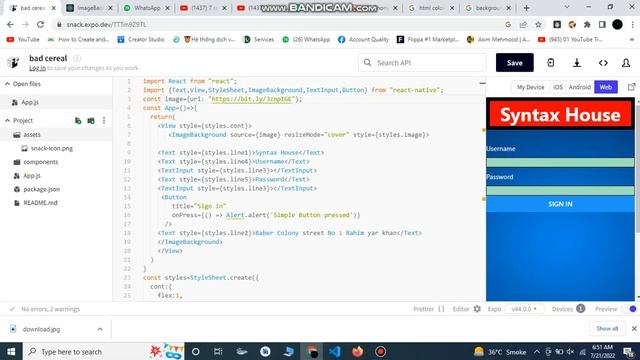 Design Login Page Using React Native смотреть онлайн