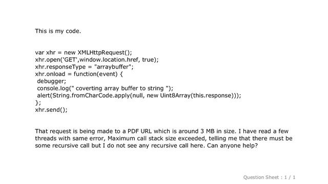 jQuery : Converting arraybuffer to string : Maximum call stack size exceeded смотреть онлайн