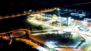 Вечерний гиперлапс семейного торгового центра МЕГА Самара