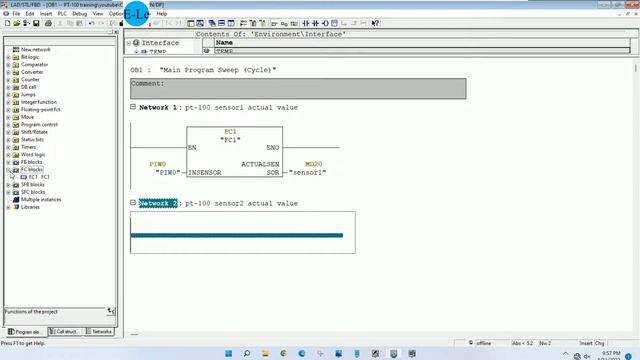 PLC S7-300 connect with Pt-100 temperature sensors Ladder Language смотреть онлайн