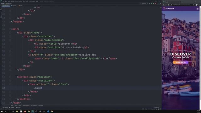 Build a Responsive Hotel Website | HTML and CSS Tutorial смотреть онлайн