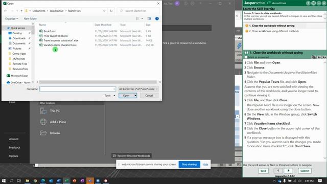 JA Excel 1 7 8 Switching Closing Workbooks смотреть онлайн