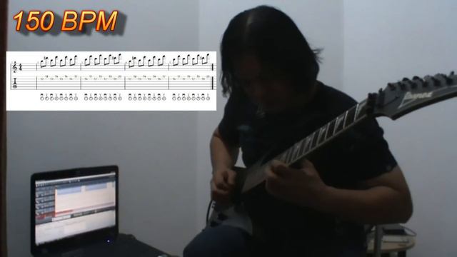 Guitar Lesson 1 : 1 note per string intervals + alternate picking in E minor ( shred ) смотреть онлайн