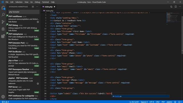 Create Simple Working Contact Form Using PHP MySQL HTML and Bootstrap 4 смотреть онлайн