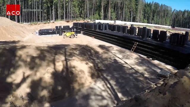 Монтаж дренажной системы ACO Stormbrixx. Беларусь, п.Боровляны смотреть онлайн