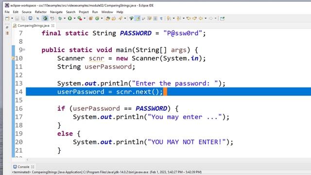 Comparing Strings in Java using equals() смотреть онлайн