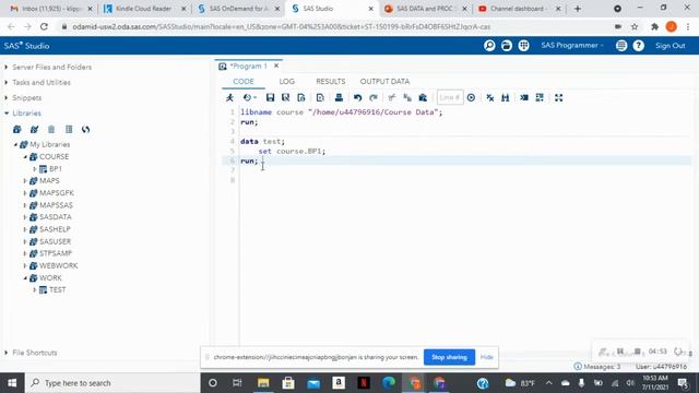 SAS Libraries (Libname Statement) and Importing Data into SAS OnDemand for Academics смотреть онлайн