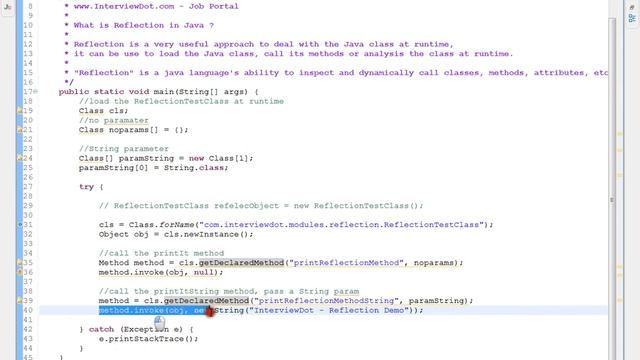 REFLECTION IN JAVA DEMO смотреть онлайн