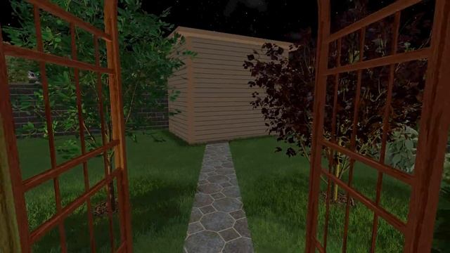 3d проект ландшафтного дизайна для дачи миниводопад, водоем, альпинарий смотреть онлайн