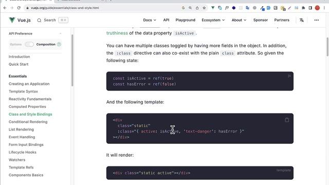 How to bind class and style in Vue 3? смотреть онлайн