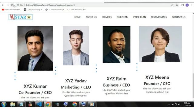 Our Team Section Using Bootstrap смотреть онлайн