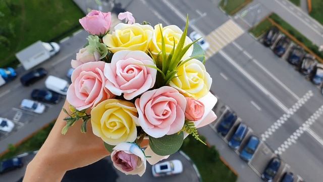 Розы из мыла в корзине. Магазин Корица24 смотреть онлайн