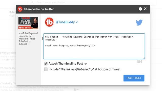 How to share YouTube videos on Twitter with through TubeBuddy! смотреть онлайн