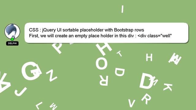 CSS : jQuery UI sortable placeholder with Bootstrap rows смотреть онлайн