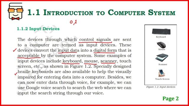 Input Devices: NCERT Class XI Computer Science with Python - Chapter 1, Section 1.1.2 смотреть онлайн