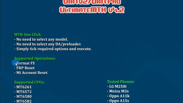UMTPro UltimateMTK v4.2 Update - MTK One Click Added - Umt Mtk Latest Setup - Supported 22+ Mtk CPU смотреть онлайн
