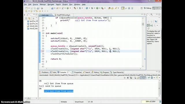 FreeRTOS Queues Tutorial смотреть онлайн