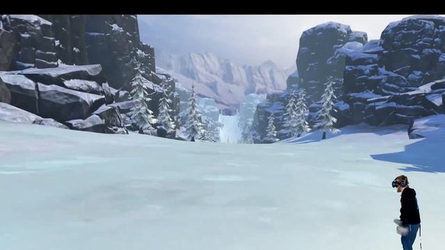 Fancy Skiing VR: Ski down a slope and avoid obstacles in virtual reality with the HTC Vive смотреть онлайн