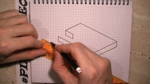 3д рисунки по клеточкам объемный рисунок #pixelvideo