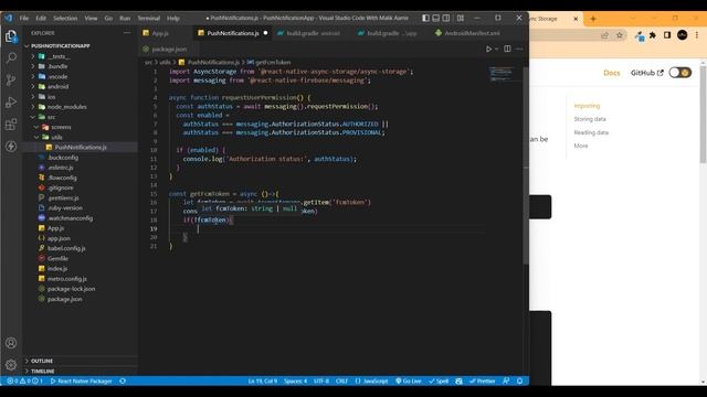 Push Notification in React Native using Firebase | Firebase Integration | Mr DevGeek | Malik Aamir смотреть онлайн