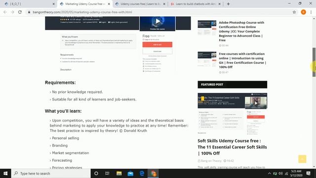 Free Udemy Courses with Free Certification online |Python,Marketing,Softskills,Lex Chatbots | USA,U смотреть онлайн